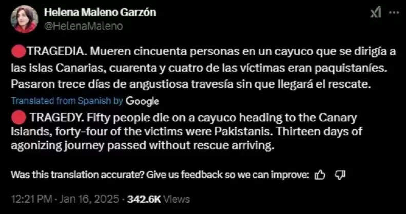 पश्चिमी अफ्रीका से नाव से स्पेन जा रहे पाकिस्तान के 40 से अधिक लोग डूबे