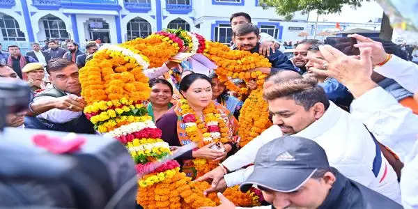 उपमुख्यमंत्री दिया कुमारी का जोधपुर पहुंचने पर स्वागत