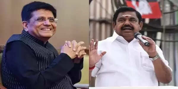 पीयूष गोयल आज चेन्नई प्रवास पर , पलानीस्वामी से करेंगे विचार-विमर्श