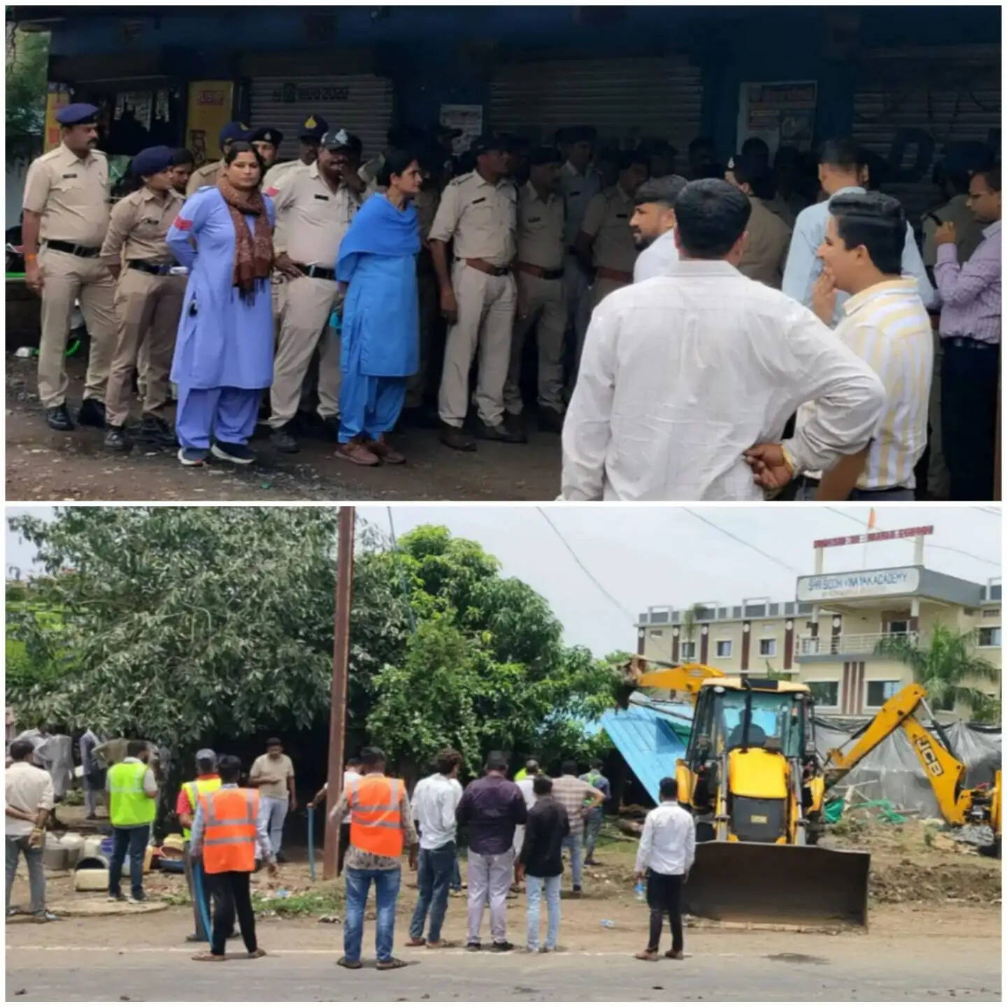 राजगढ़ः हाइवे की जमीन पर चला बुलडोजर, सात पक्के-कच्चे निर्माण ध्वस्त