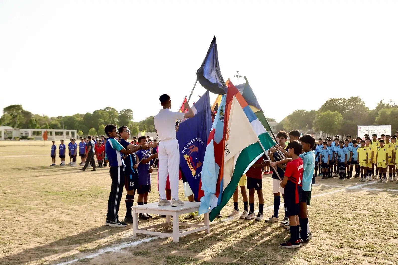 सैनिक स्कूल में आईपीएससी अंडर-14 फुटबॉल टूर्नामेंट का आगाज