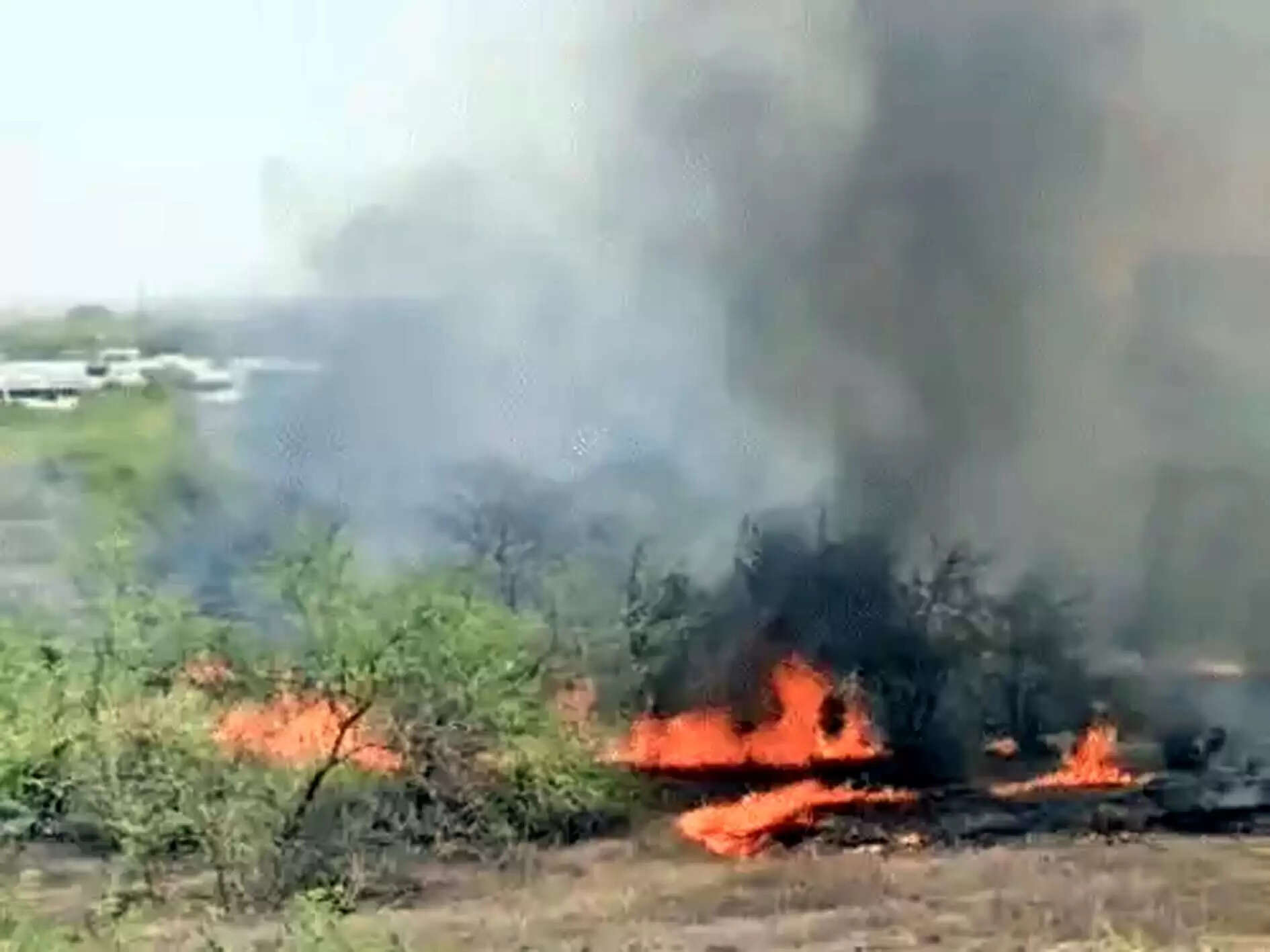हिसार : ऐतिहासिक अग्रोहा टीले पर खुदाई कार्य के बीच लगी आग
