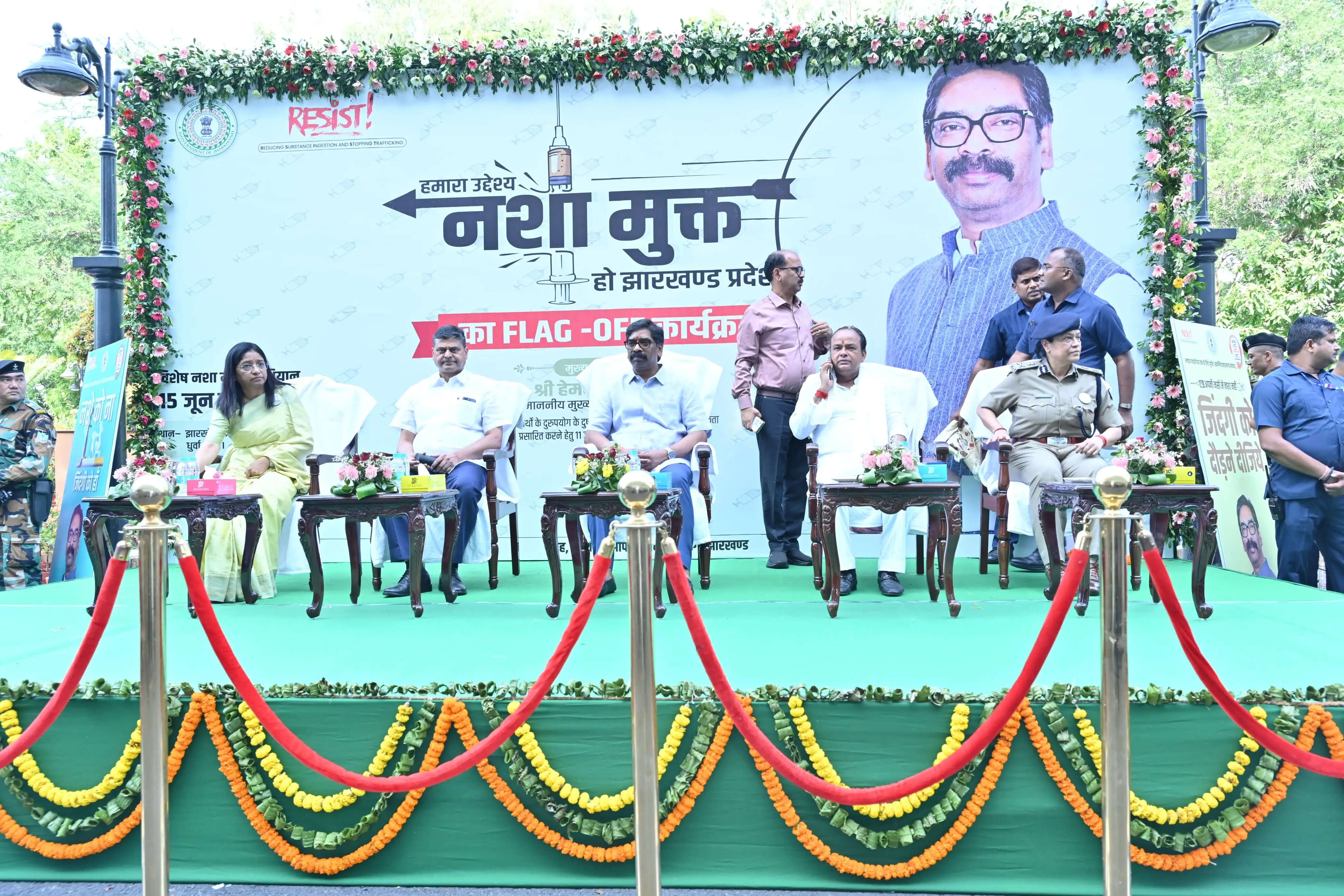 मुख्यमंत्री हेमंत सोरेन ने किया राज्यव्यापी नशा मुक्ति जागरूकता अभियान का शुभारम्भ