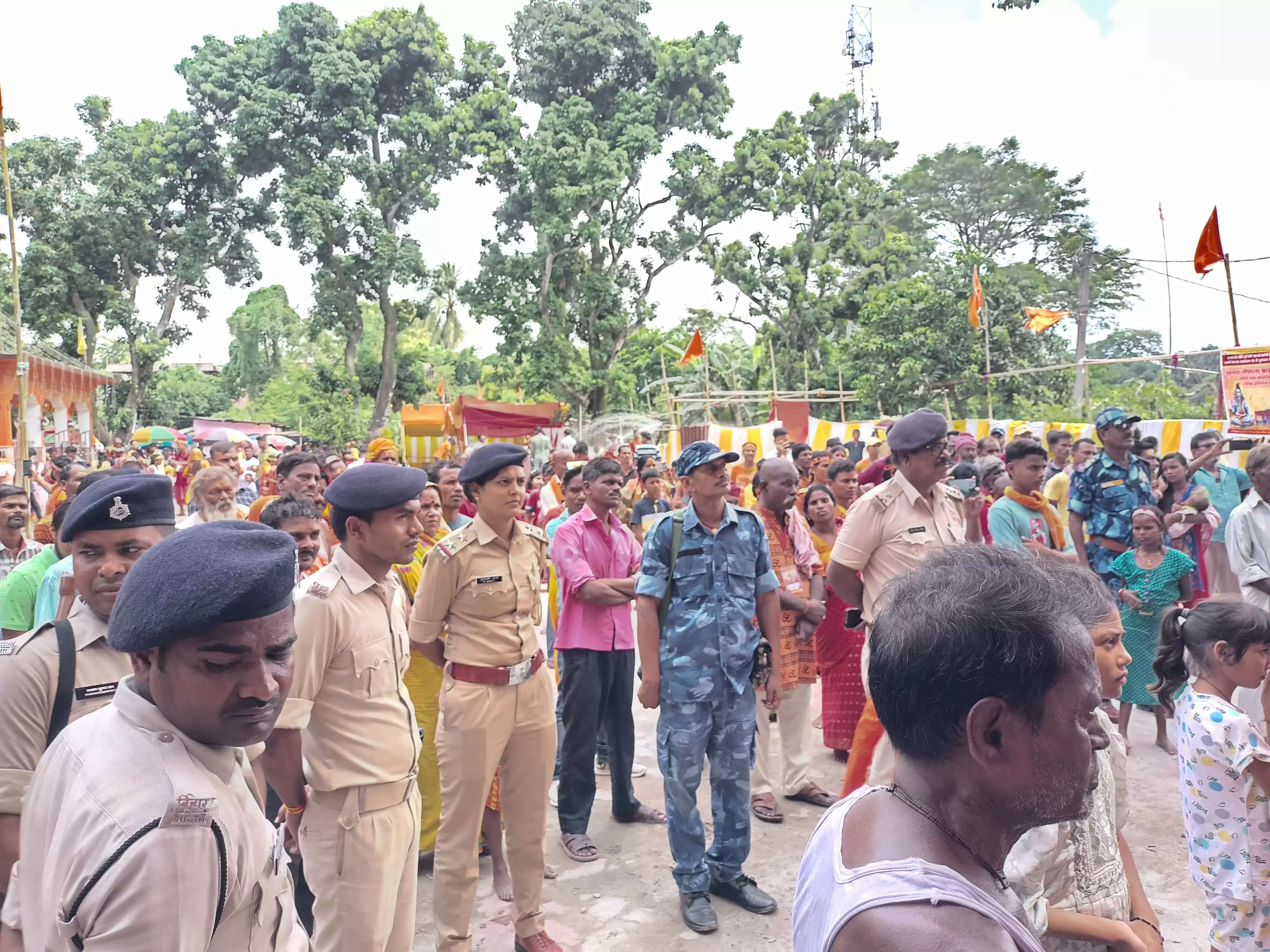 अंतिम सोमवारी को लेकर ओदरा घाट  सहित विभिन्न मंदिरों में थे सुरक्षा के पुख्ता इंतजाम