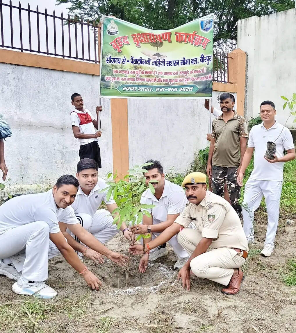 45वीं वाहिनी एसएसबी मुख्यालय परिसर में वृहद पौधरोपण कार्यक्रम आयोजित