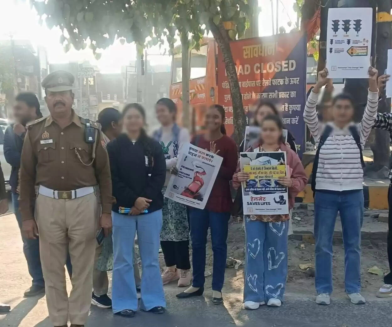 यातायात नियमों के उल्लंघन पर कुल 678 वाहनों का चालान