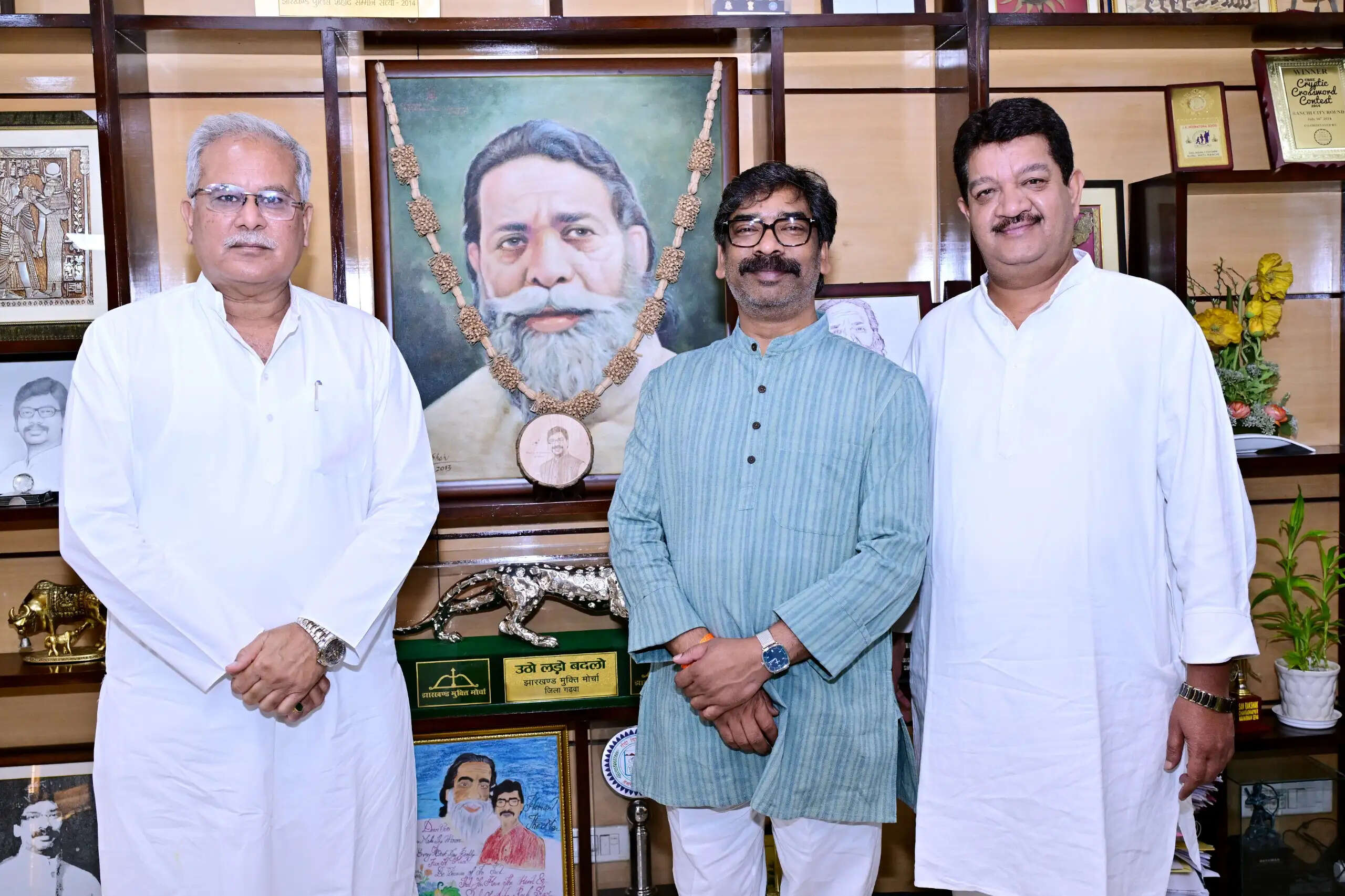 मुख्यमंत्री हेमंत सोरेन से मिले भूपेश बघेल, राज्यसभा चुनाव की तैयारियों को लेकर हुई चर्चा