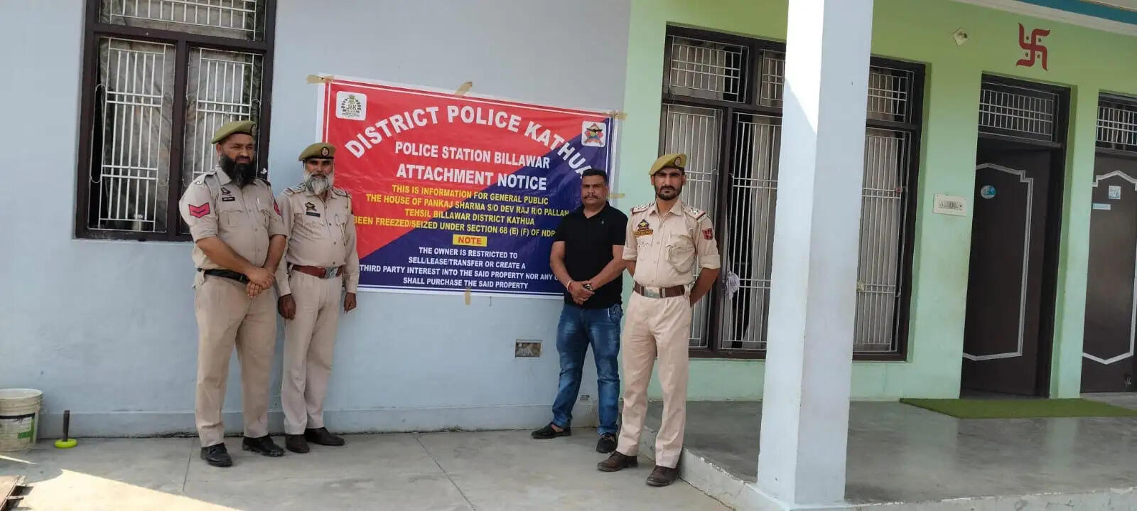 50 लाख की संपत्ति अटैच, नशा तस्कर पंकज पर कठुआ पुलिस की बड़ी कार्रवाई
