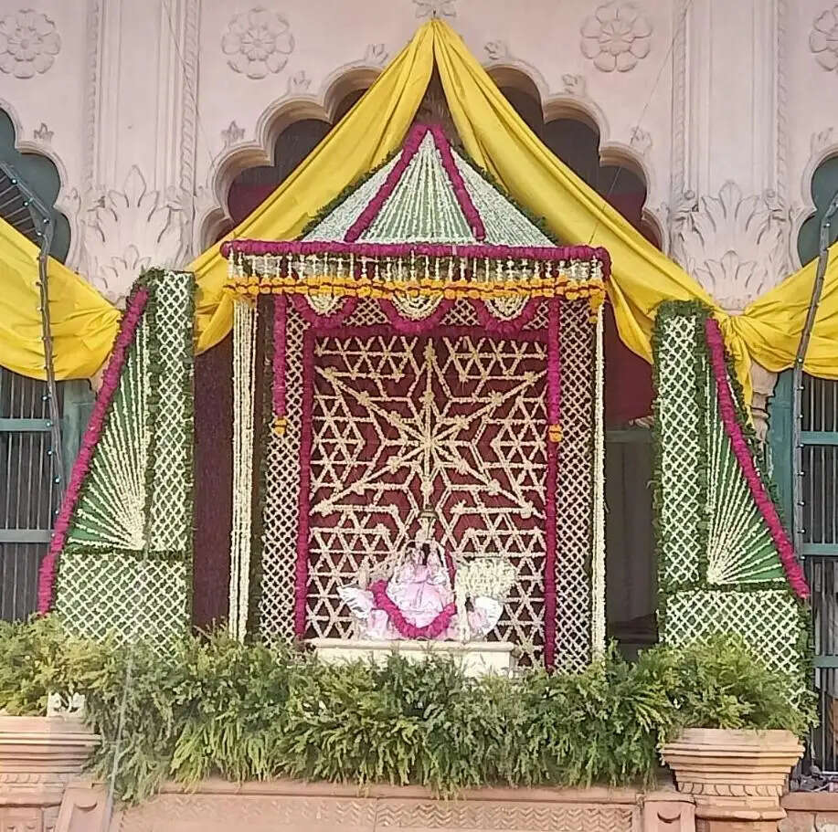 बांकेबिहारी में उमड़ा सैलाब, बगीचे में विराजे ठा. छोटे राधारामनलाल