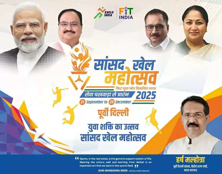 'सांसद खेल महोत्सव 2025 – ईस्ट दिल्ली' का 06 नवंबर से होगा भव्य आगाज