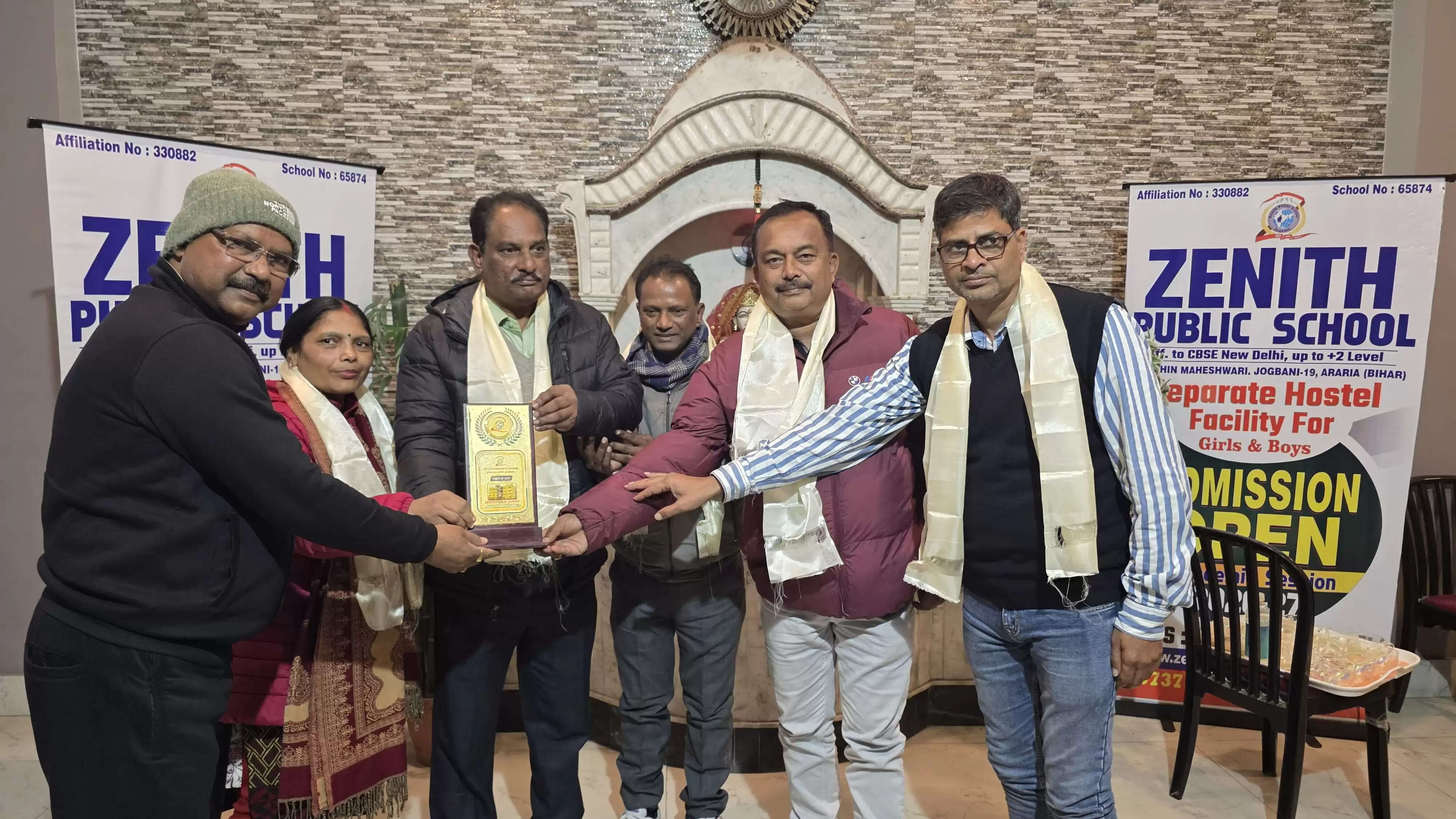 भारतीय बॉल बैडमिंटन के खिलाड़ी का जेनिथ पब्लिक स्कूल में हुआ स्वागत