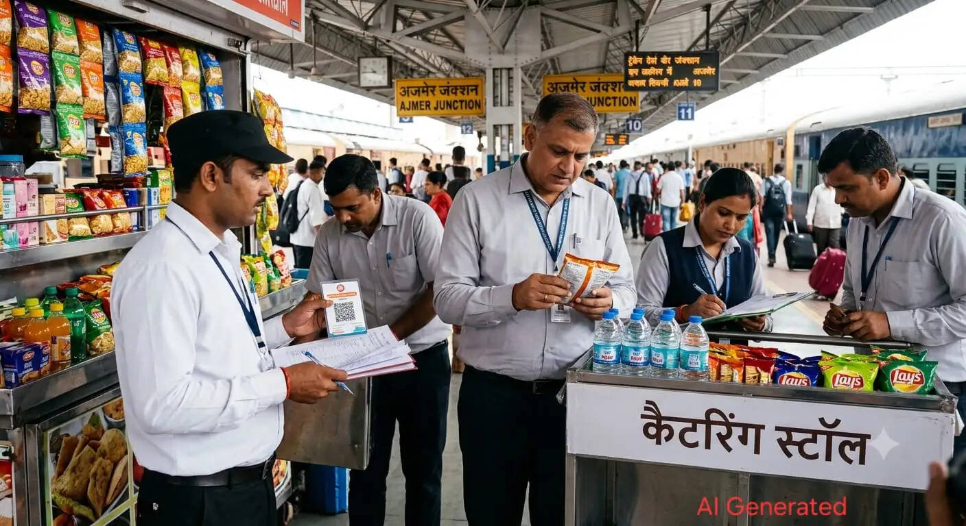 अजमेर मंडल पर कैटरिंग स्टालों एवं ट्रॉलियों के सघन निरीक्षण का 15 दिवसीय विशेष जांच अभियान शुरू