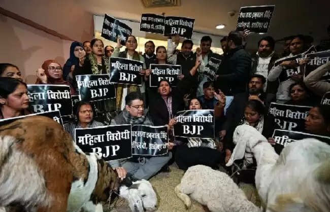 आआपा पार्षदों ने महापौर के कथित अपमानजनक टिप्पणी को लेकर किया प्रदर्शन