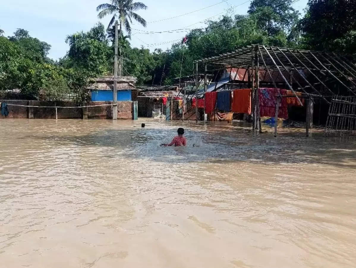 अररिया में तीन बार बना फिर भी टूटा मरिया बाँध, गांव-बाजार हर जगह पानी ही पानी