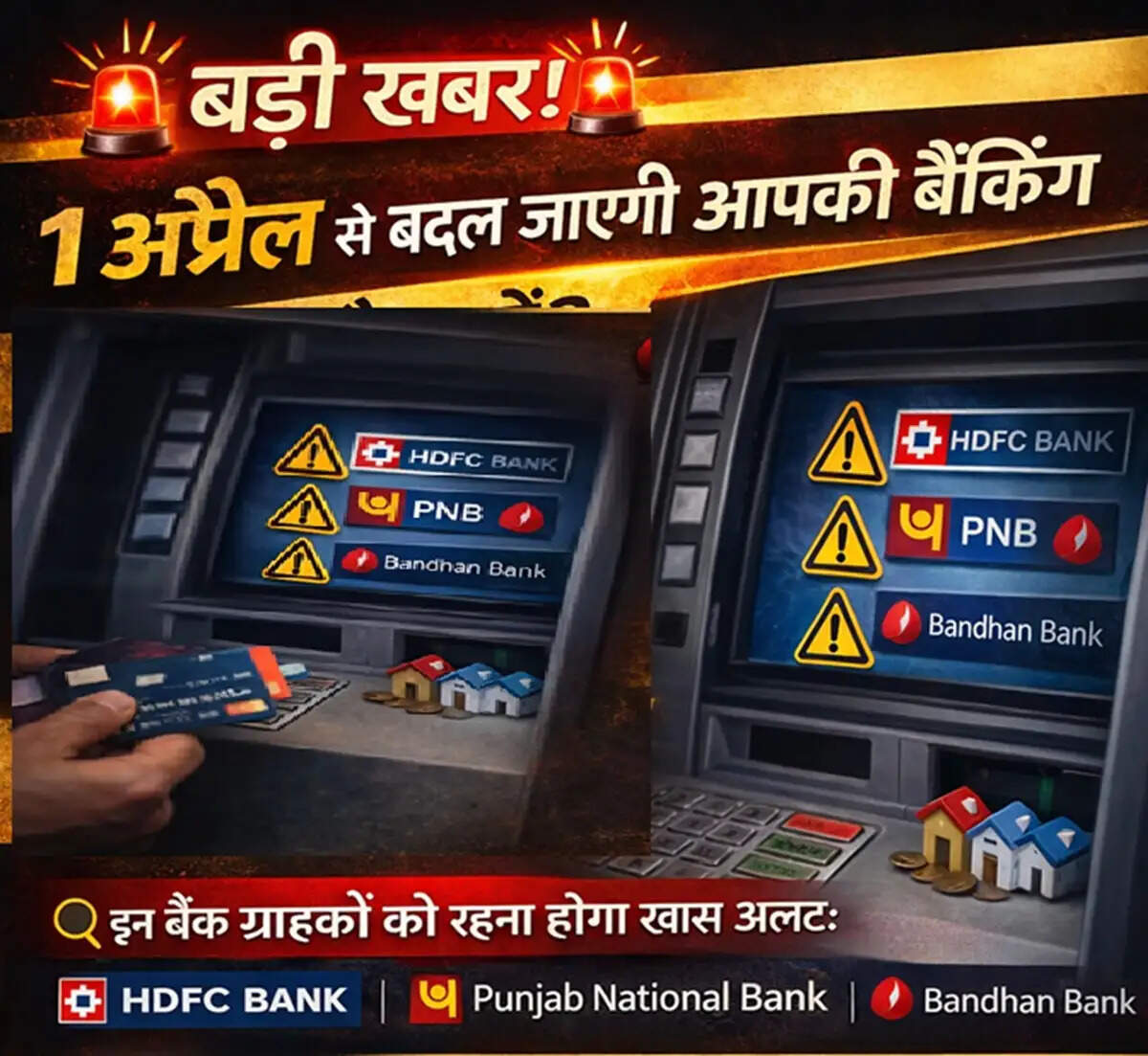 मप्र में इन बैंकों के एटीएम इस्तेमाल करने वालों के लिए एक अप्रैल से बड़ा झटका