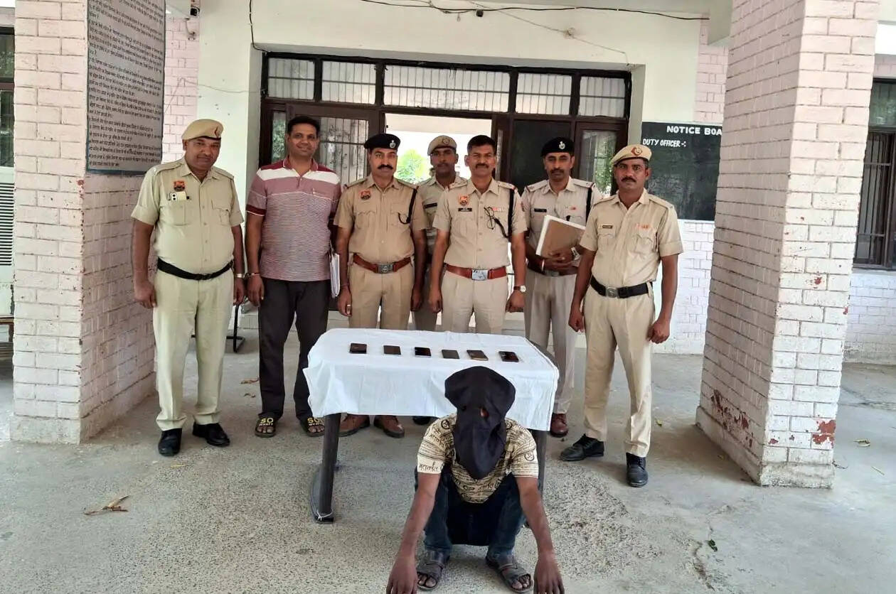 हिसार : अग्रोहा अस्पताल से मोबाइल चोरी करने वाला गिरफ्तार, छह मोबाइल बरामद