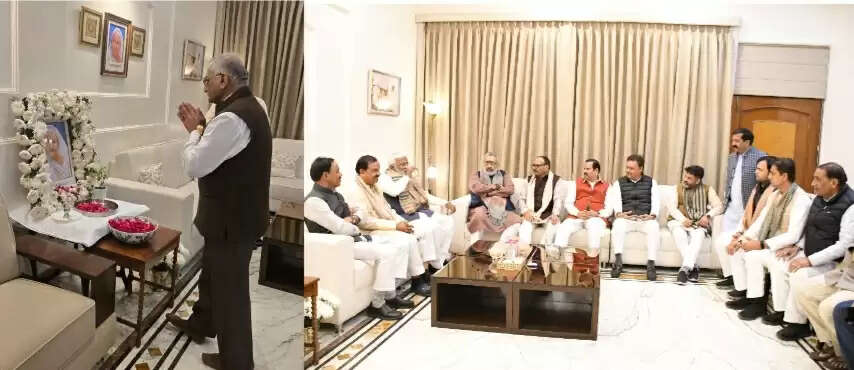 राज्यपाल जनरल बीके सिंह और केंद्रीय मंत्री गिरिराज सिंह ने सांसद महेश शर्मा की मां को अर्पित की श्रद्धांजलि