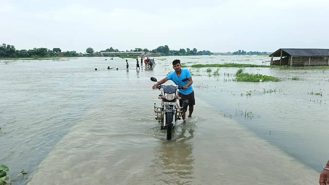 चौसा और आलमनगर के निचले इलाकों में घुसा कोसी का पानी, बढ़ी लोगों की परेशानी