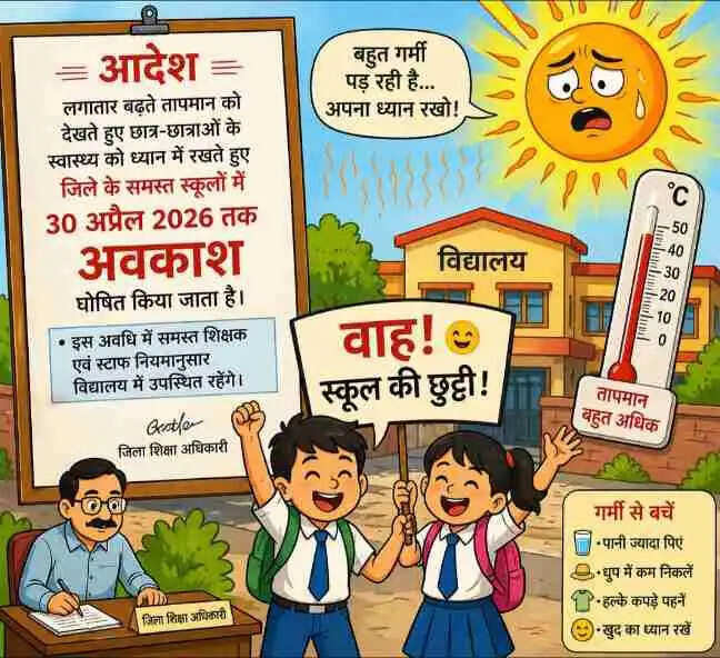 अनूपपुर: भीषण गर्मी में कक्षा 8वीं तक की छुट्टी, 9वीं से 12वीं तक की कक्षाएं यथावत