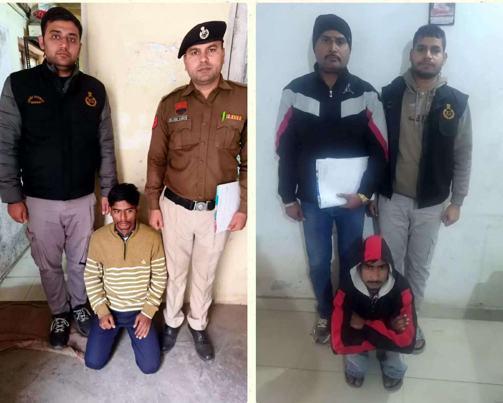 फरीदाबाद :  पुलिस ने दो बाइक सहित दो वाहन चोर पकड़े