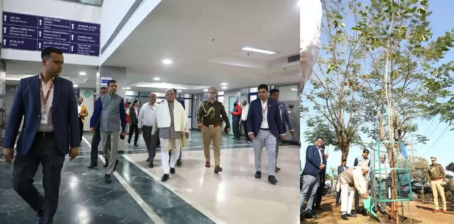 राज्यपाल पटेल ने एम्स का किया भ्रमण, अस्पताल की व्यवस्थाओं की ली जानकारी