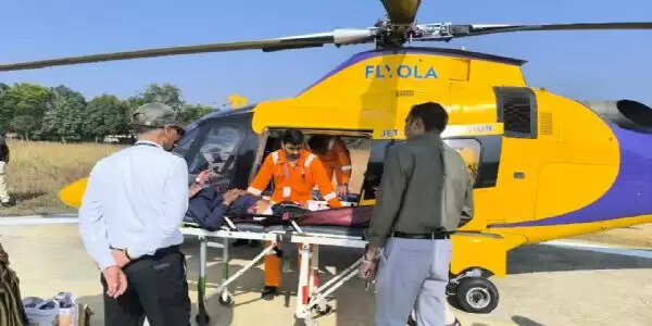 अनूपपुर से पीएम श्री एयर एंबुलेंस ने किया किडनी फेल मरीज को भोपाल एम्स रेफर