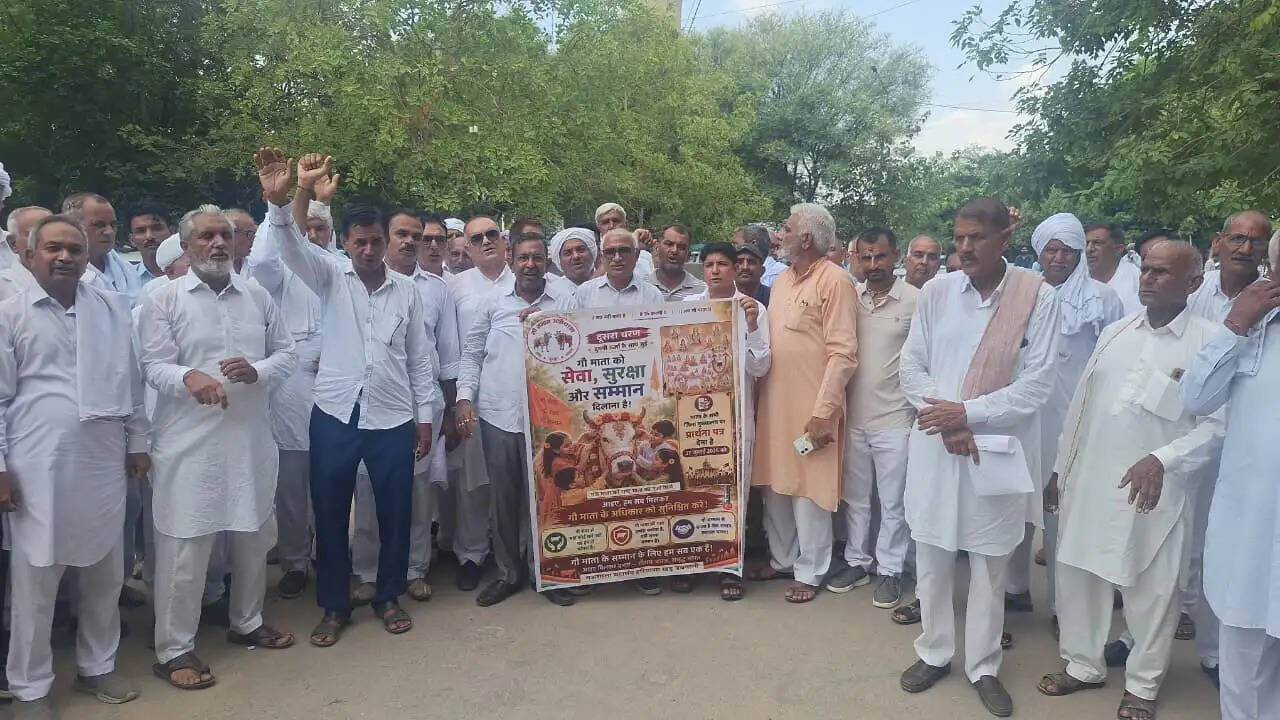 सिरसा: गौवंश को राष्ट्रमाता का दर्जा दिलाने की मांग पर डीसी को सौंपा पत्र