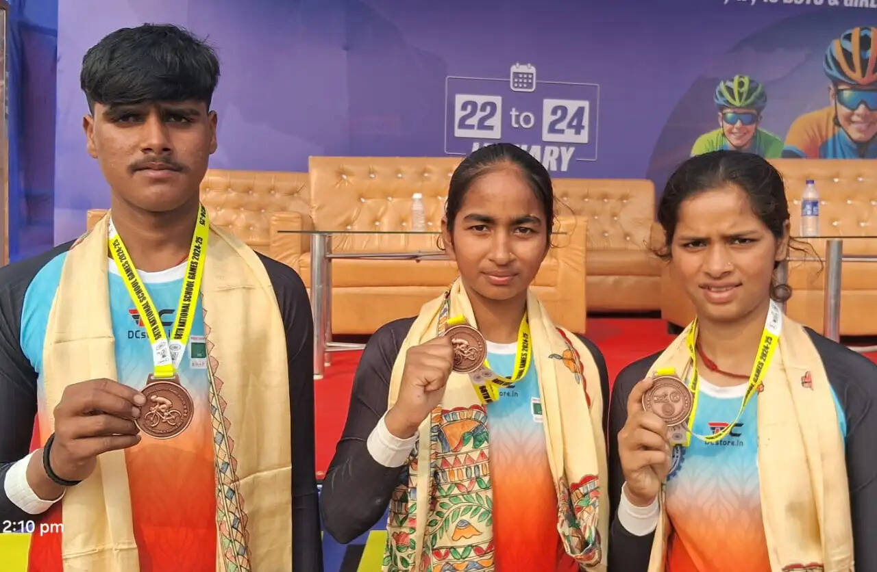 नेशनल स्कूल गेम्स साइक्लिंग में मोतिहारी के शालिनी, सुप्रिया, रितिक ने जीते कांस्य पदक