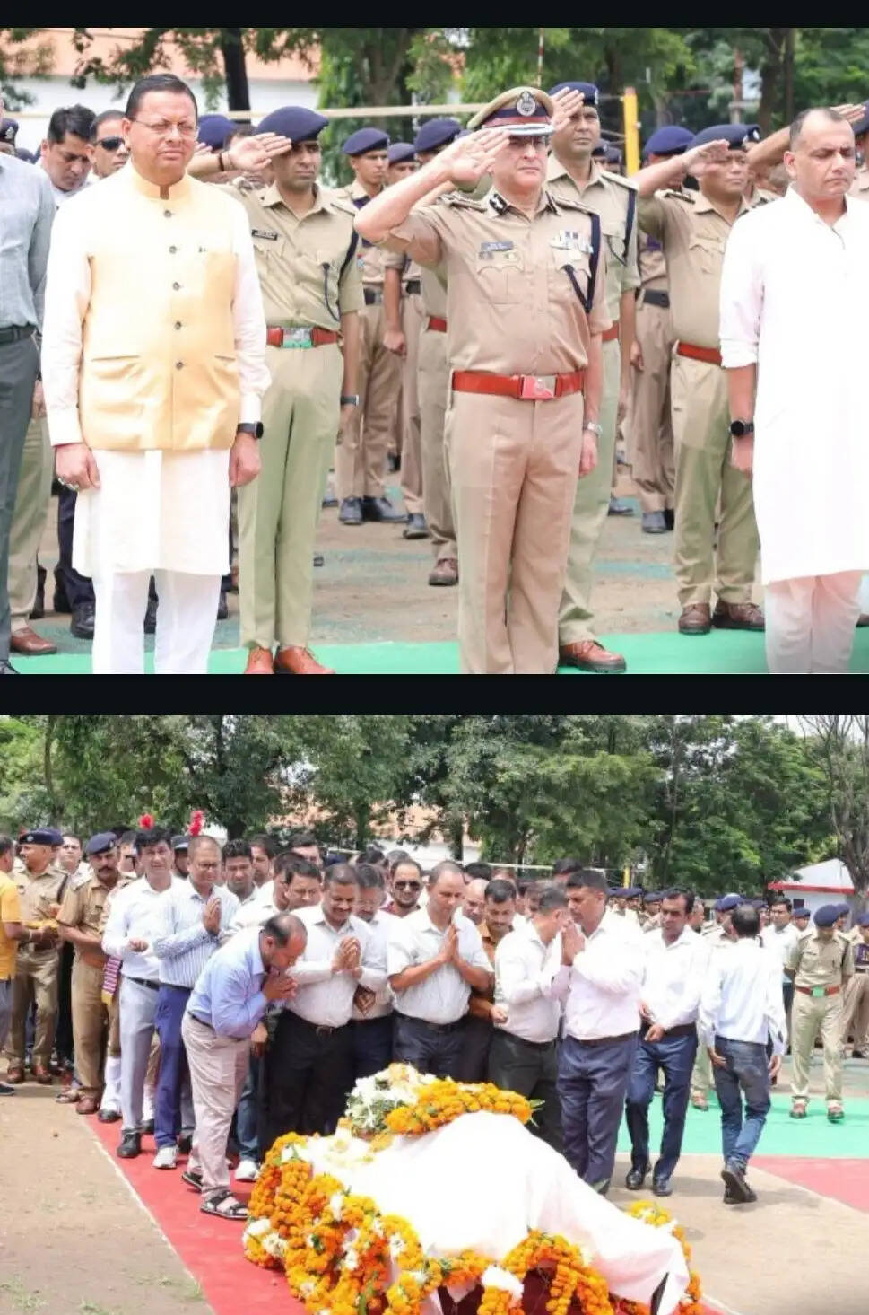राजकीय सम्मान के साथ दी गई निरीक्षक मनोज मनराल को अंतिम विदाई