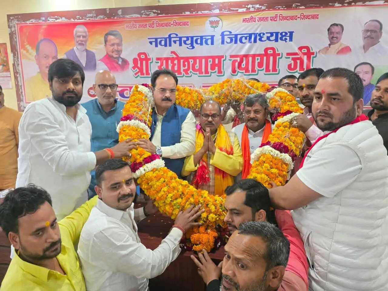 संगठन सशक्तिकरण के संकल्प के साथ नवनियुक्त भाजपा जिलाध्यक्ष का हुआ अभिनंदन