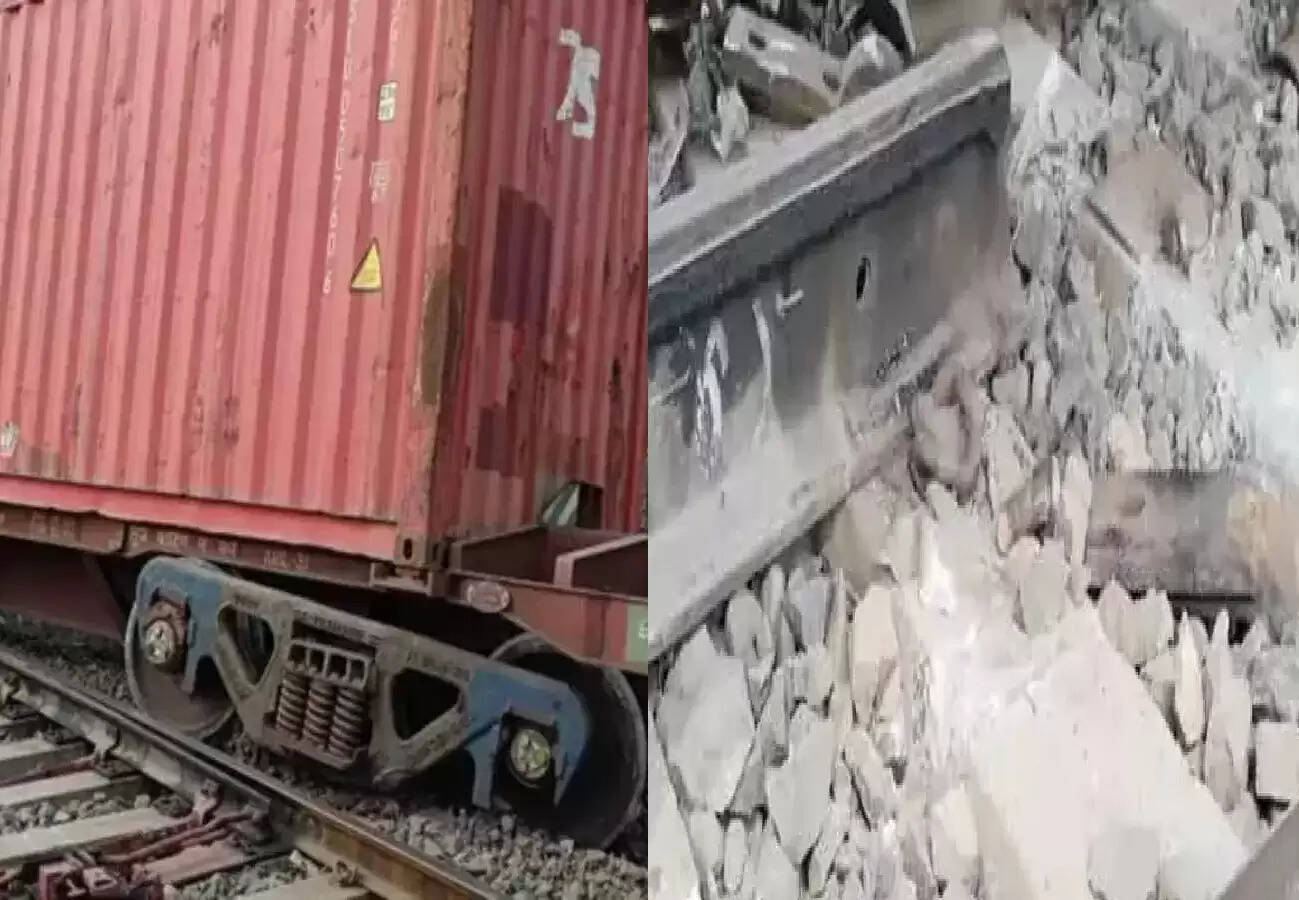 मप्र के शाजापुर में मालगाड़ी पटरी से उतरी, दो हिस्सों में बंटी ट्रेन, रेल यातायात ठप