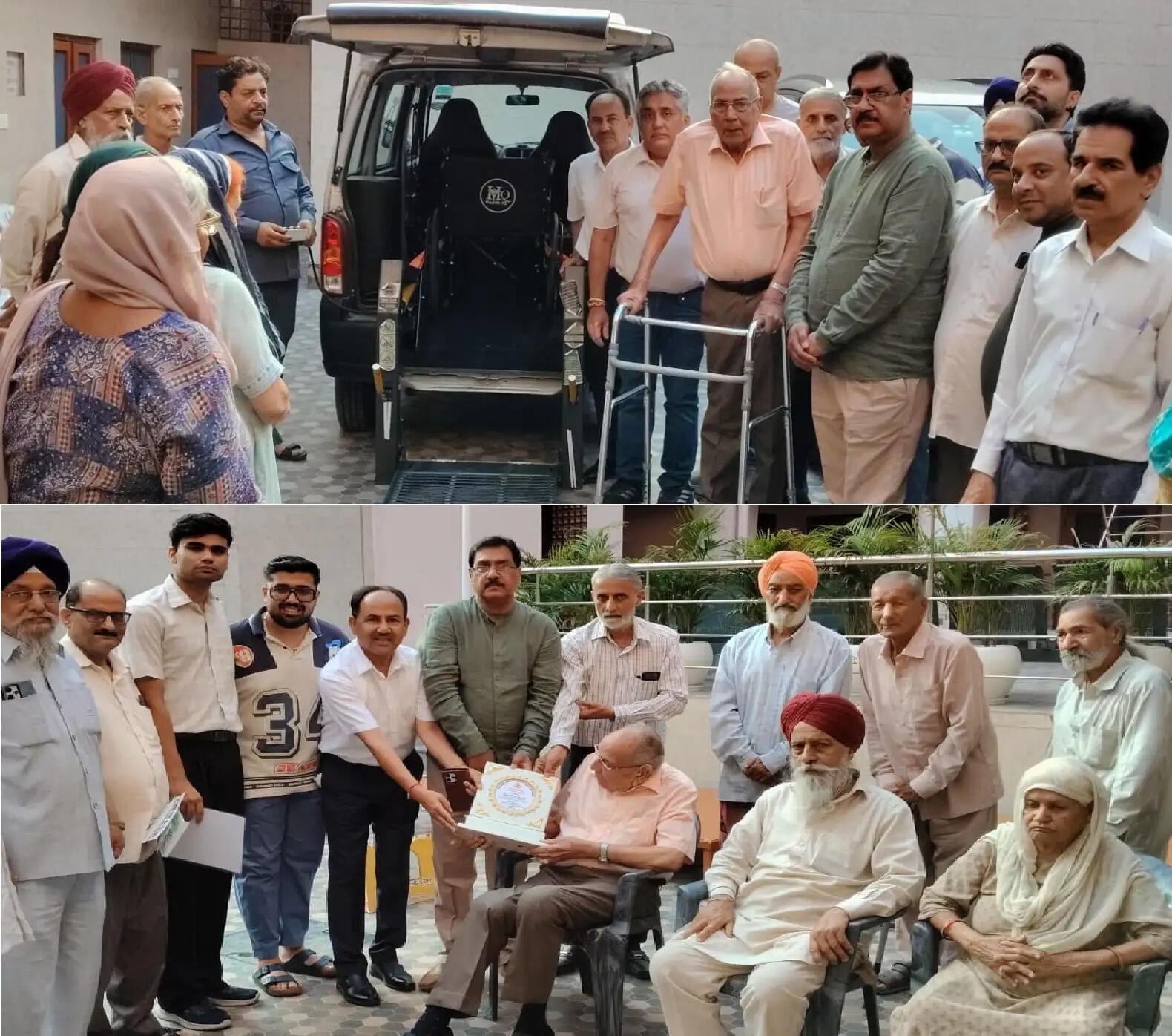 हाइड्रोलिक लिफ्ट से लैस वाहन बुजुर्गों की सेवा के लिए दान की