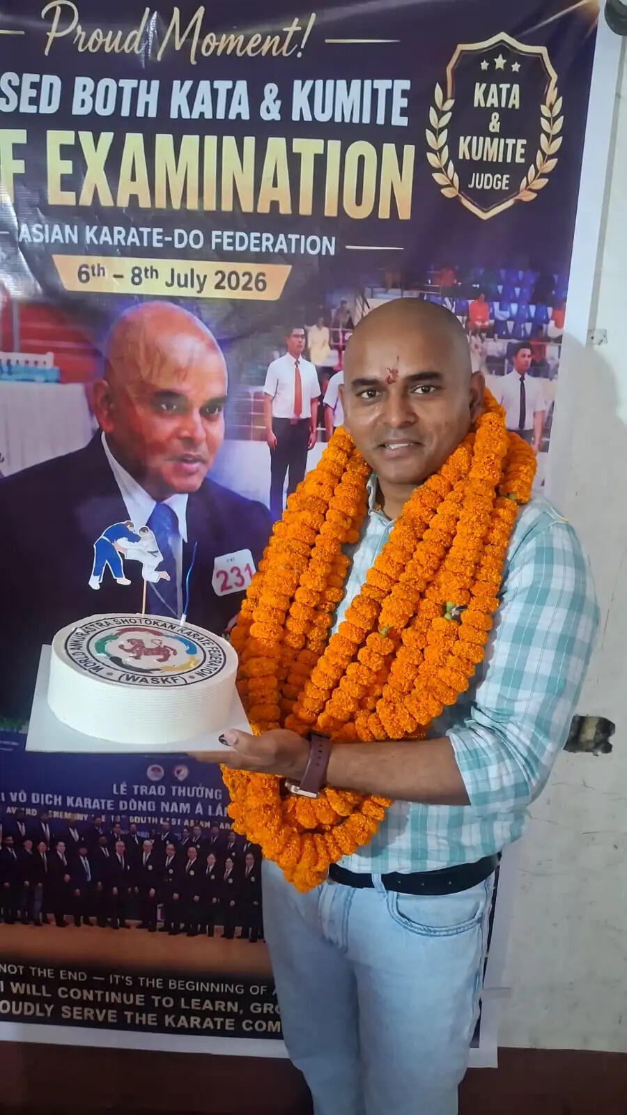 एशियन कराटे फेडरेशन की काता व कुमिते जज परीक्षा में हिमाचल के शिहान अनिल कुमार राम ने रचा इतिहास