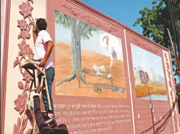 मंदसौर: पशुपतिनाथ लोक की तैयारियां अंतिम चरणो में, दीवारों पर दिखेगी पूरी कथा