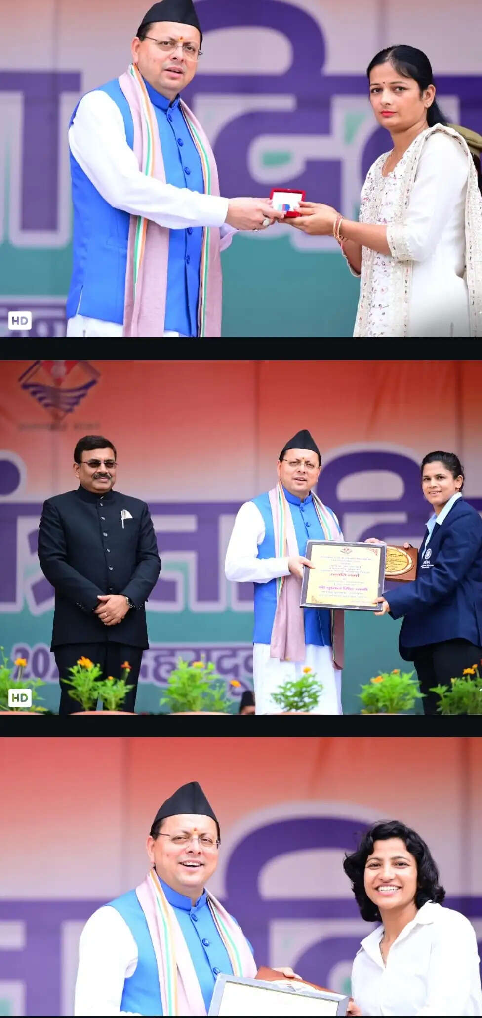 स्वतंत्रता दिवस पर पुलिसकर्मियों और खिलाड़ियों को मिला सम्मान