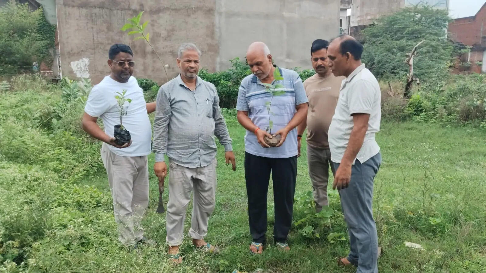 जीवनधारा अभियान के तहत आवास विकास कॉलोनी व बदनपुर में हुआ पौधारोपण
