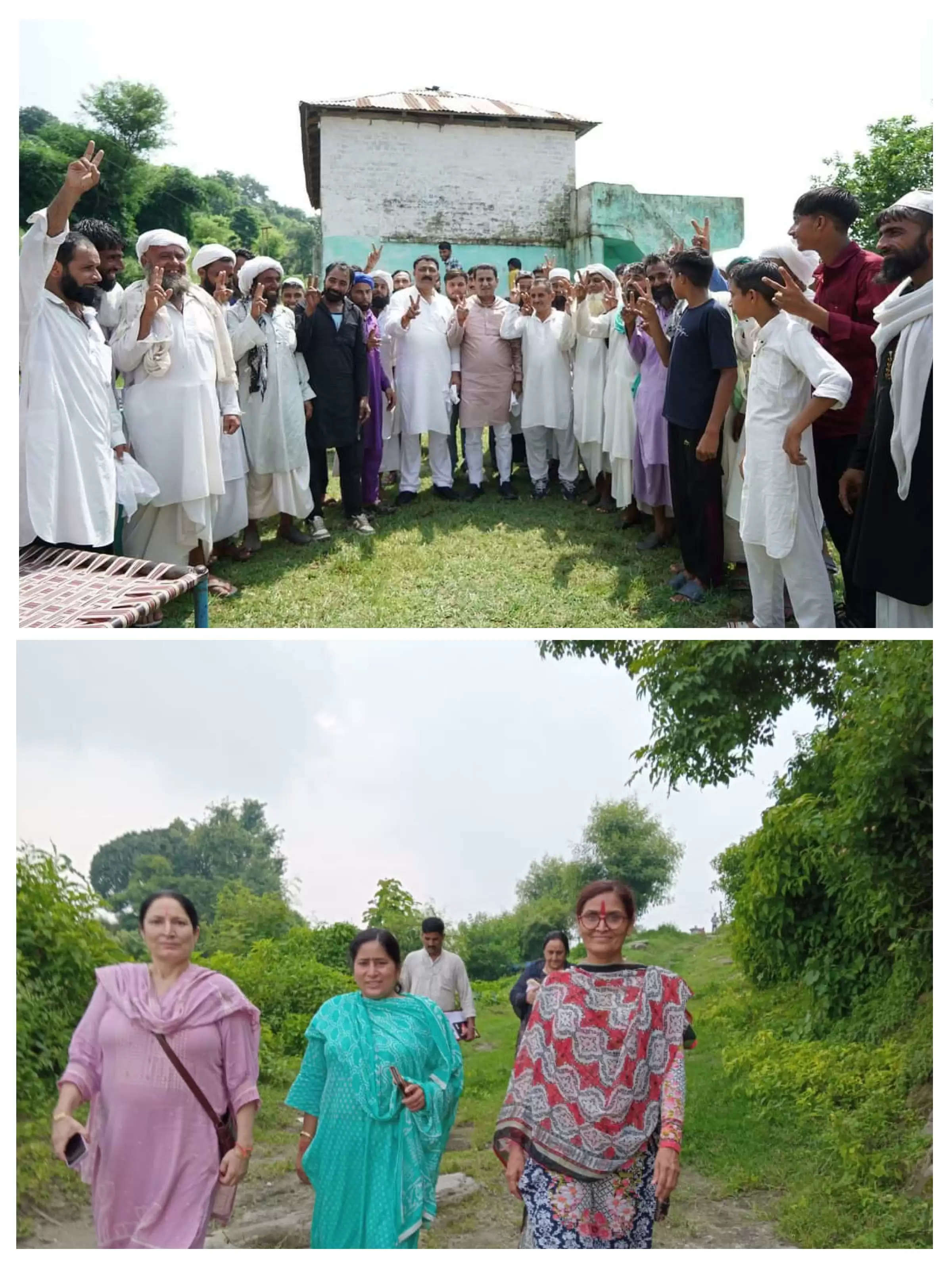 भाजपा प्रत्याशी राजीव जसरोटिया और उनकी धर्मपत्नी चुनाव प्रचार में जुटे, कई जनसभाएं की