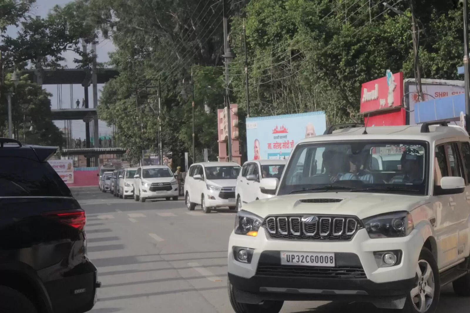 वाराणसी में प्रधानमंत्री मोदी की अभेद सुरक्षा व्यवस्था, डमी कार के साथ ग्रैंड फ्लीट रिहर्सल