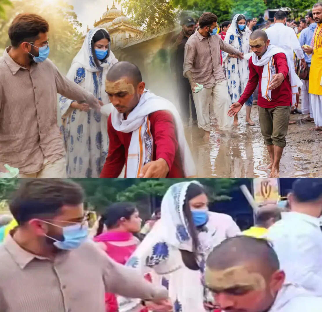 क्रिकेटर&nbsp;विराट&nbsp;काेहली ने&nbsp;पत्नी&nbsp;अनुष्का&nbsp;संग&nbsp;गुरु पूर्णिमा से पहले प्रेमानंद महाराज के दर्शन किए
