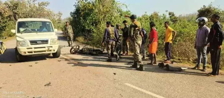 लोहरदगा में ट्रक ने बाइक सवार को रौंदा, मौत