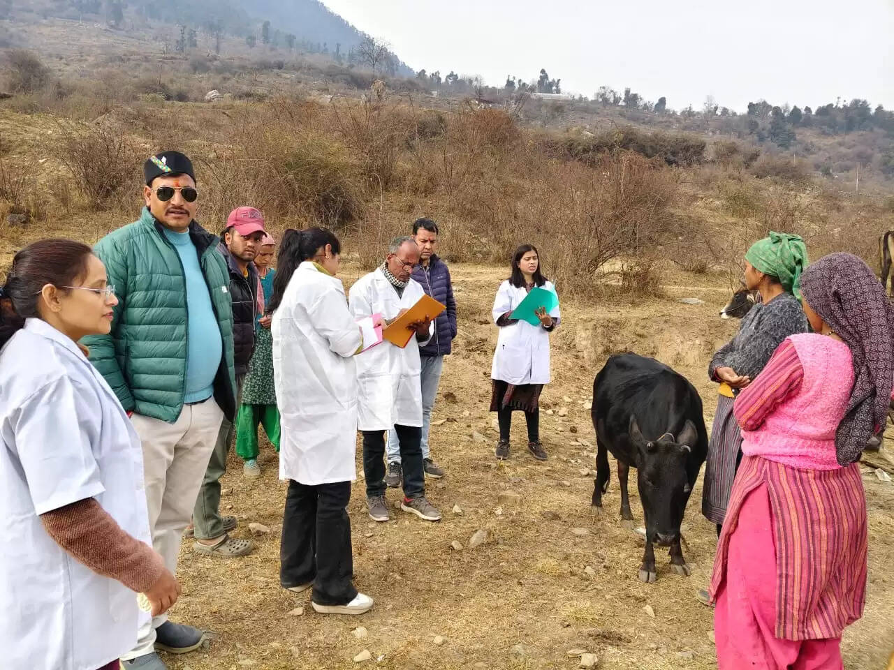 भटवाड़ी के नटीन गांव में पुश जांच शिविर