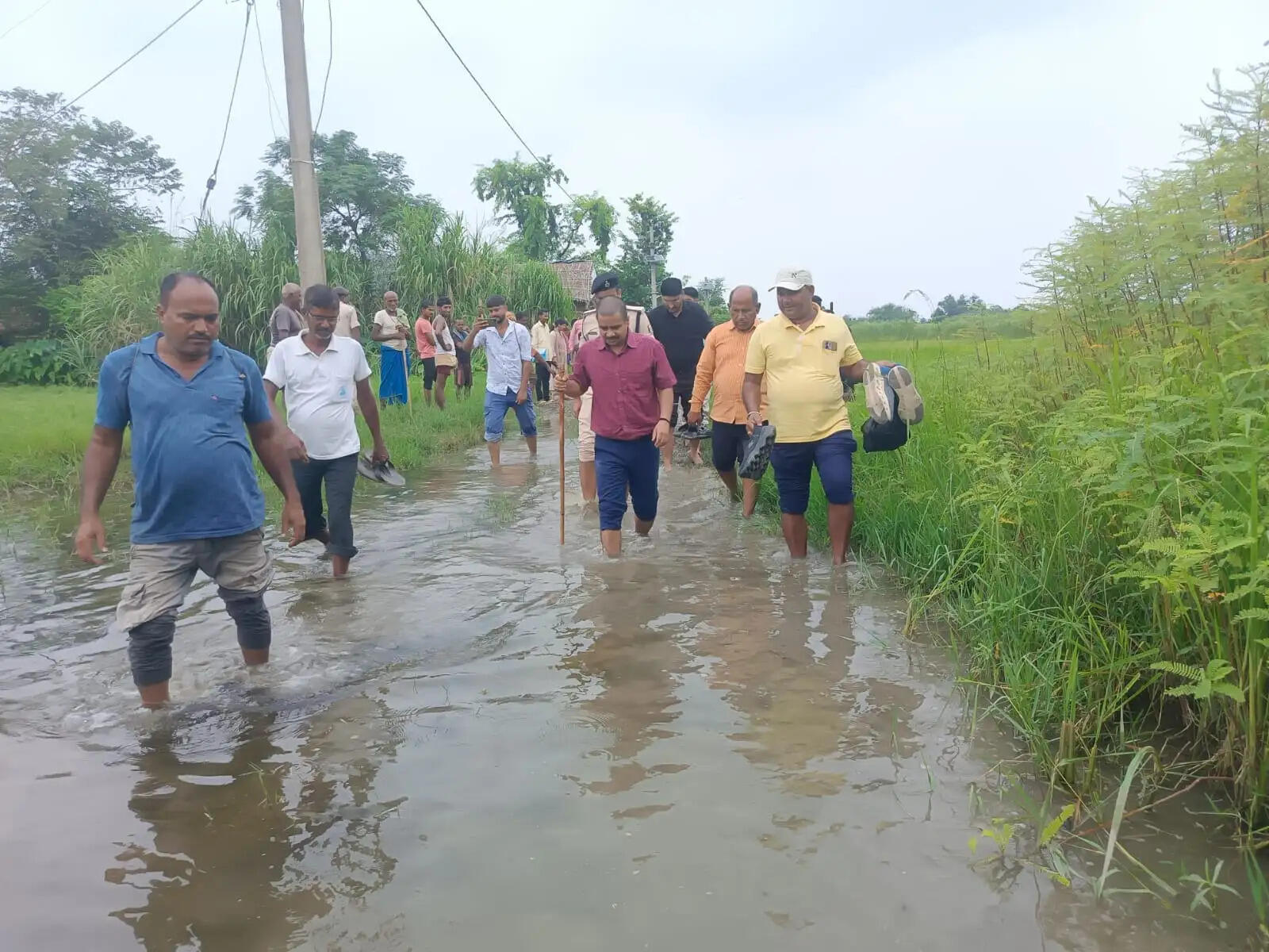 कोशी कटाव प्रभावित क्षेत्र का डीएम ने किया निरीक्षण