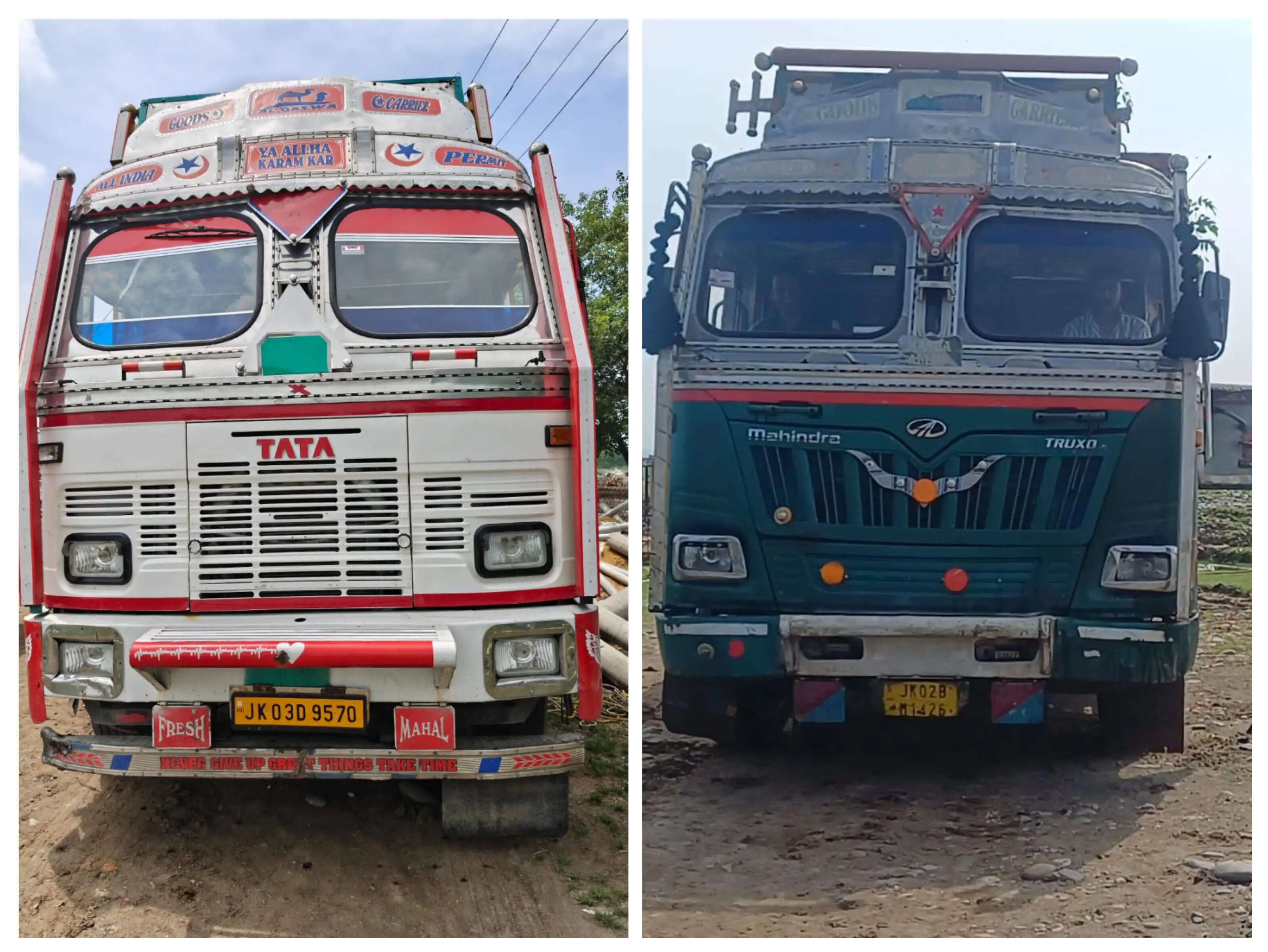 लखनपुर में पुलिस की बड़ी कार्रवाई-28 गोवंश बचाए, 2 तस्कर गिरफ्तार, 2 ट्रक जब्त