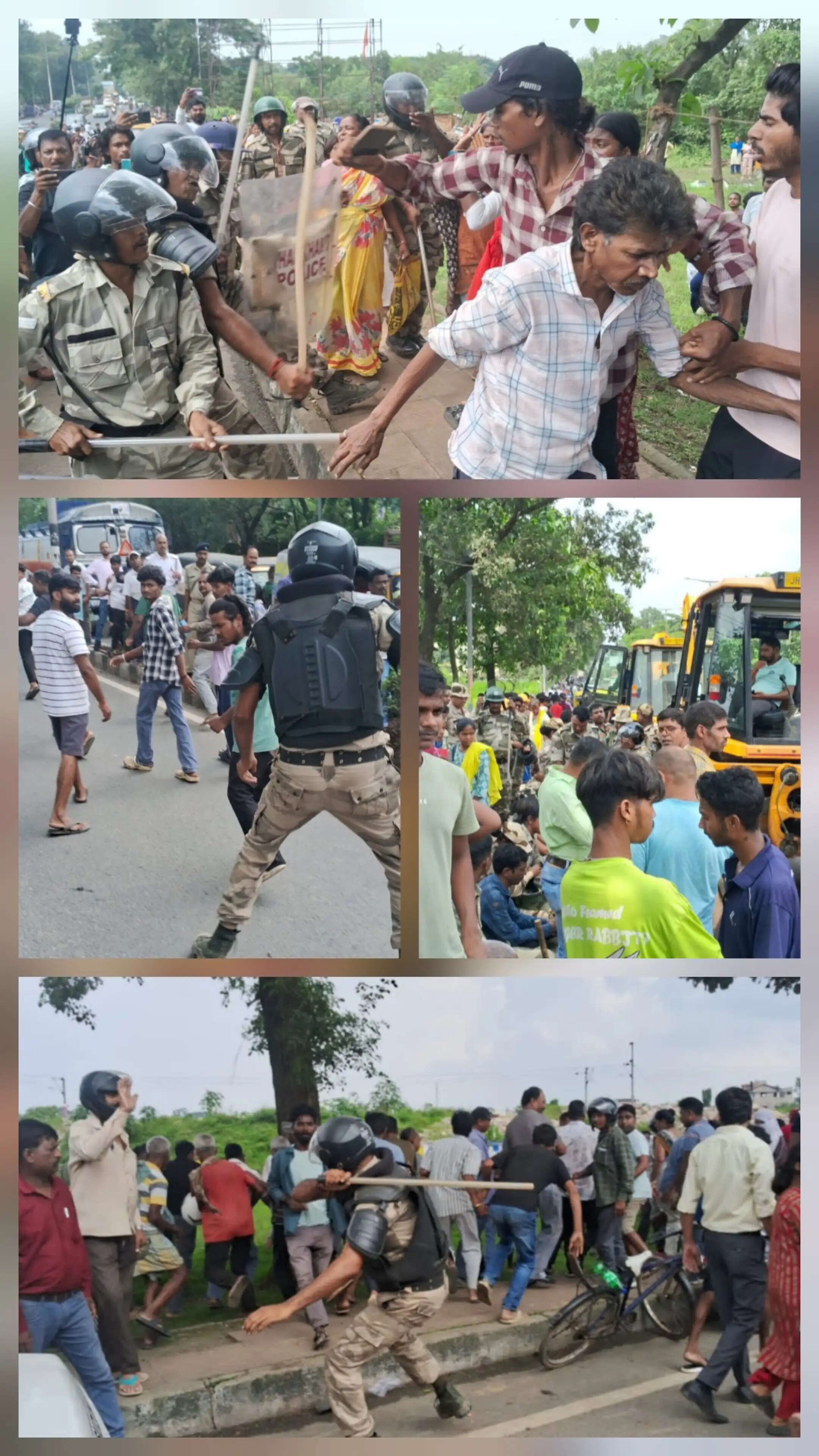 रांची में एचईसी की जमीन से अतिक्रमण हटाने के दौरान बवाल, पथराव और लाठीचार्ज