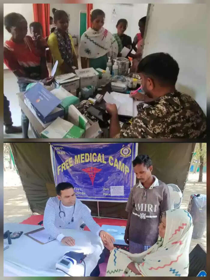 नक्सल प्रभावित इलाकों में सीआरपीएफ ने निःशुल्क चिकित्सा शिविरों का किया आयोजन