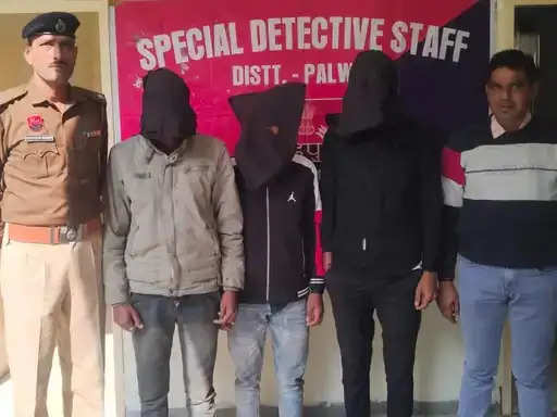 पलवल: गाडियों के पार्ट निकाल कर बेचने वाले 3 तीन चोर गिरफ्तार, मुख्य आरोपी फरार