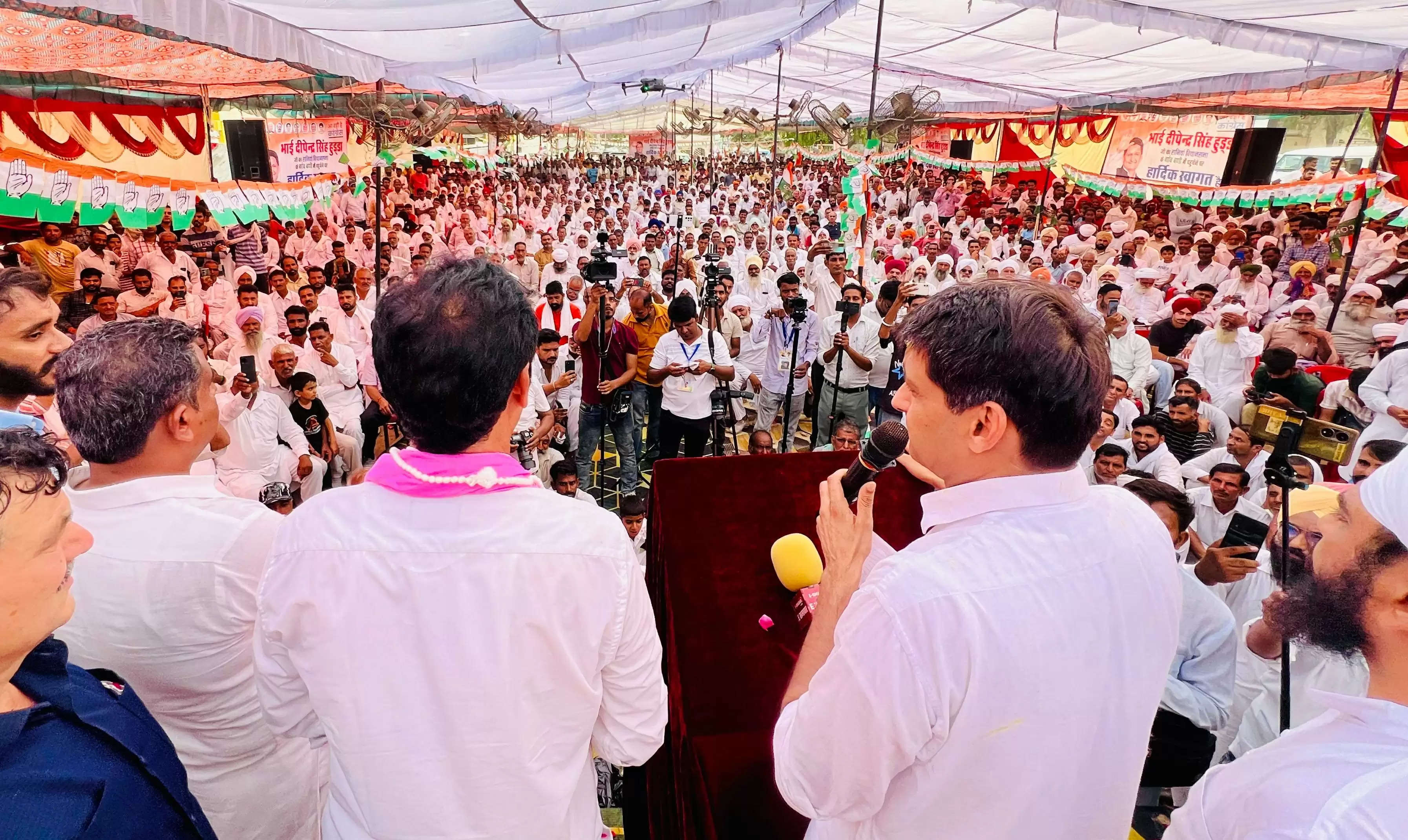 सिरसा: बीजेपी झूठ, फूट और लूट की राजनीति करती है: दीपेन्द्र हुड्डा