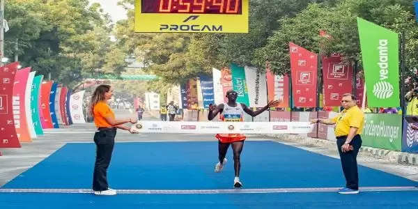 Joshua Cheptegei won the men's title and Alemadis Iyayu won the women's title of Vedanta Delhi Half Marathon.