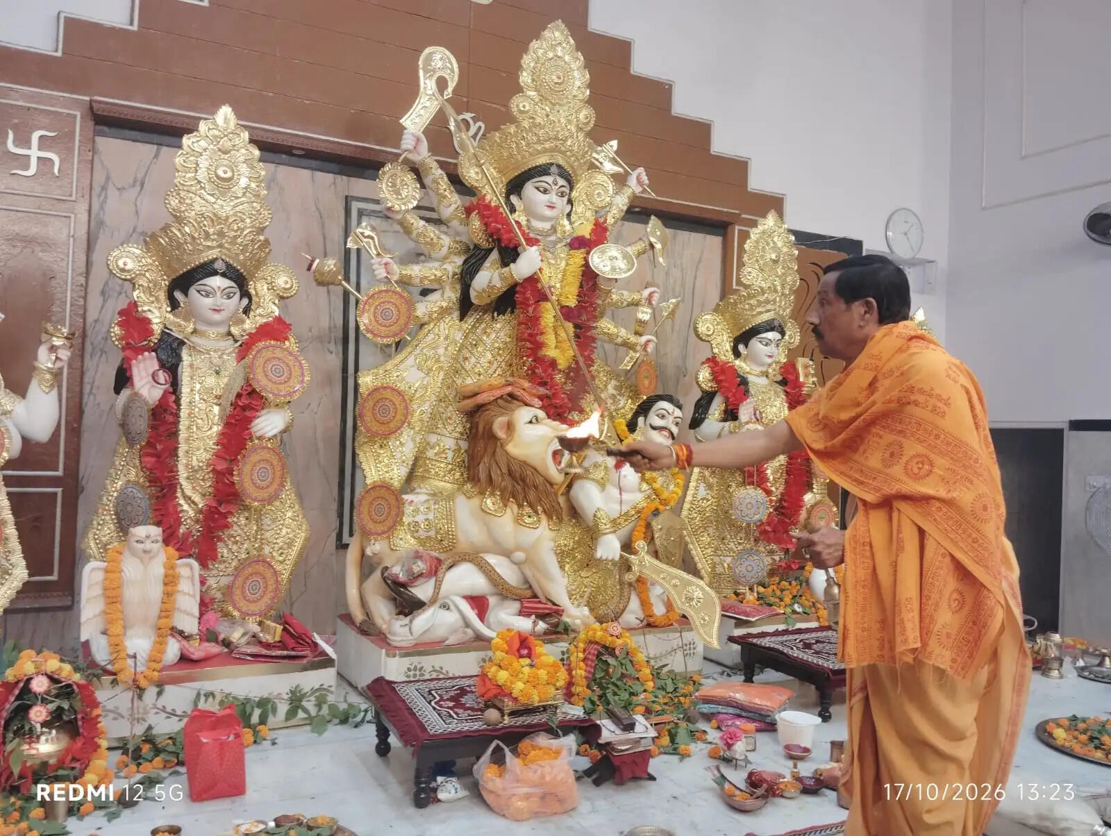 दुर्गाबाड़ी में महासप्तमी पर विधि-विधान से हुई मां दुर्गा की पूजा