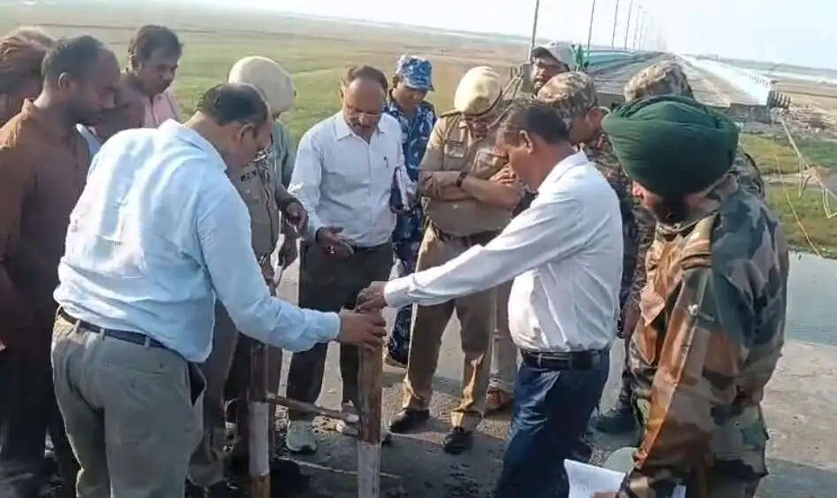 विक्रमशिला सेतु का बीआरओ टीम ने किया निरीक्षण